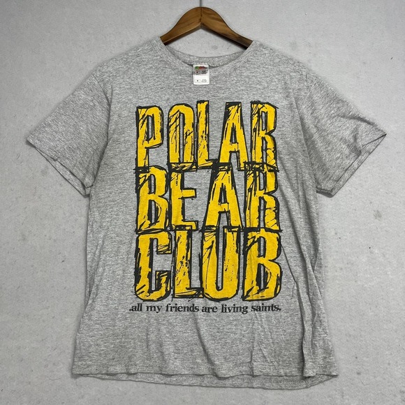 Fruit of the Loom Other - Polar Bear Club Band Shirt M All My Friends Are Living Saints VTG 2009 Emo Punk